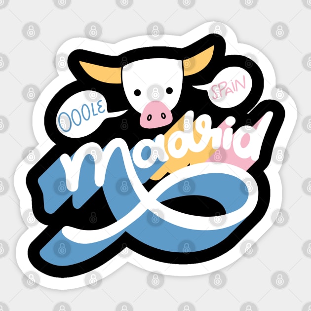 Madrid Sticker by Mako Design 